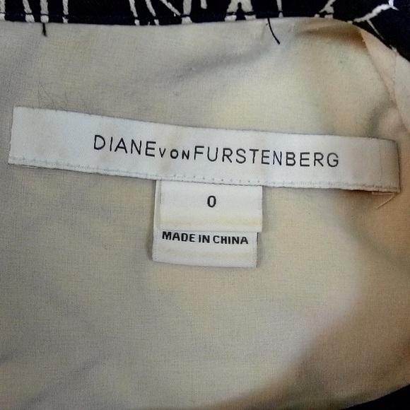 Diane Von Furstenberg | ‘Madyson’ Silk Print Structured Fit & Flare Mini Dress - Picture 6 of 9